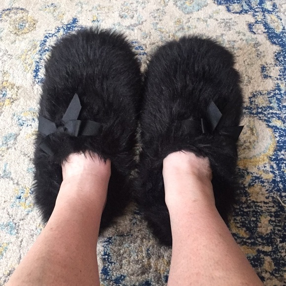 jessica simpson faux fur slippers